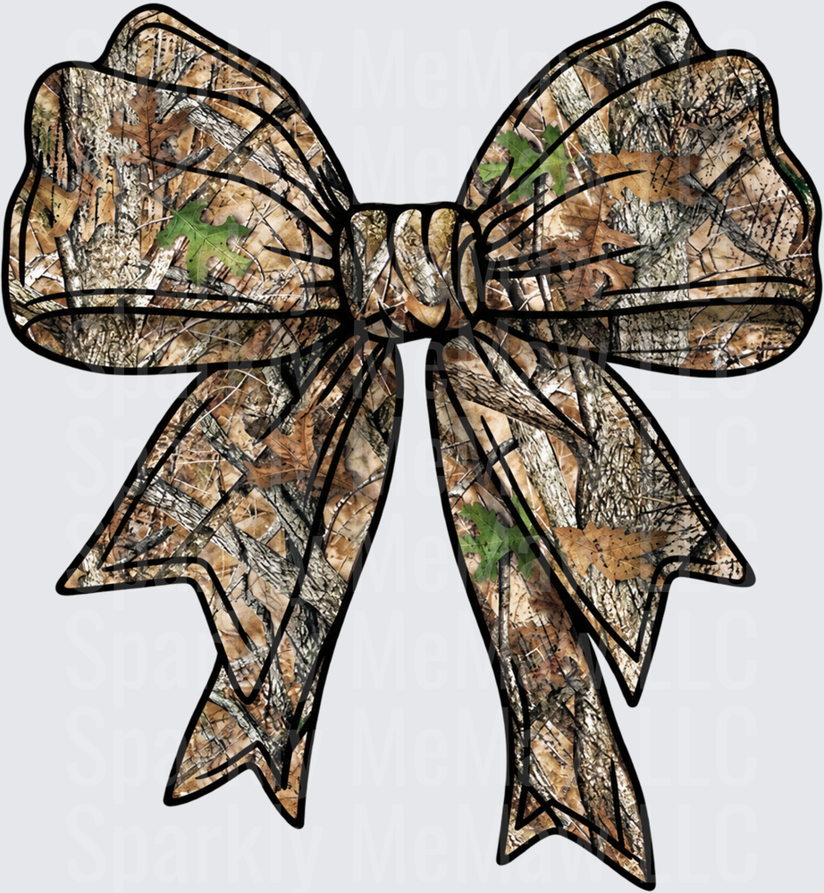 Camo Bow UV DTF Decal