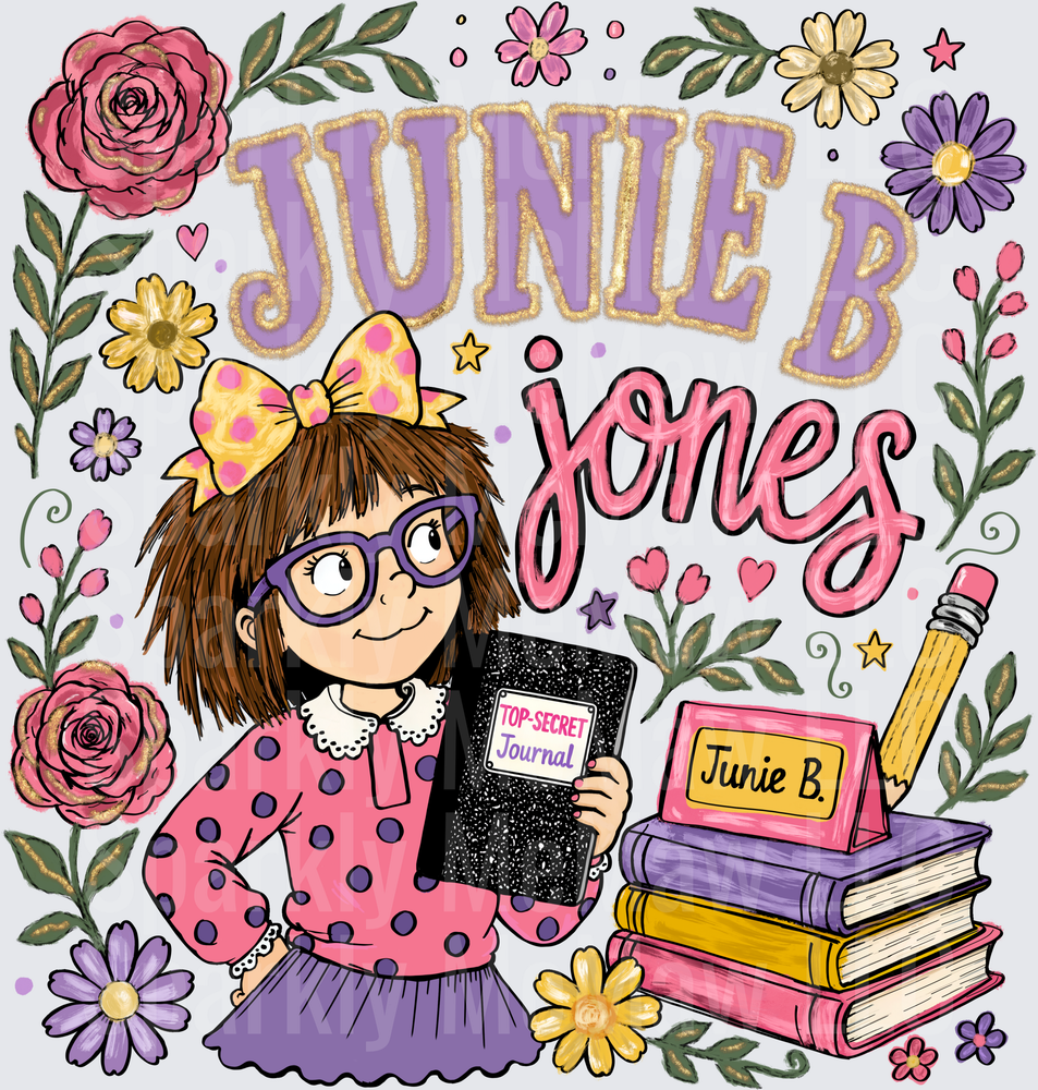 Junie B. Jones Floral Design is a UV DTF Decal