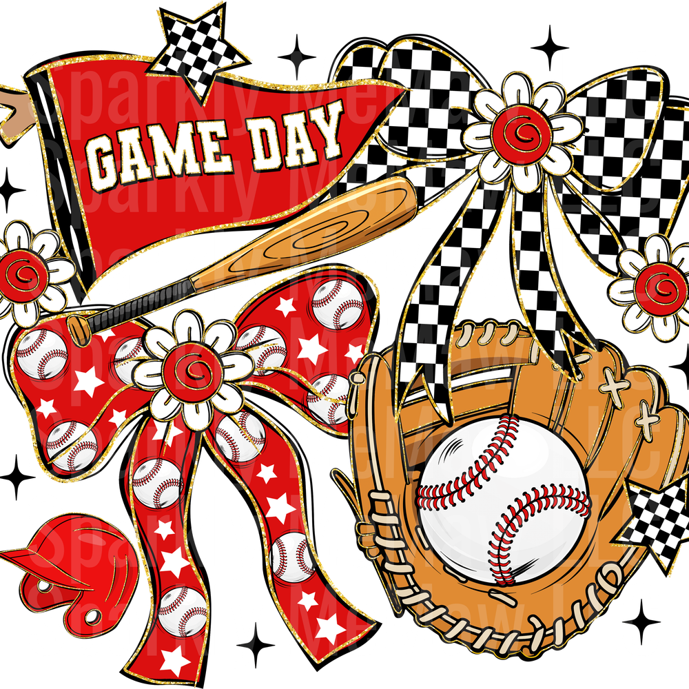 Game Day Baseball Coquette UV DTF DECAL