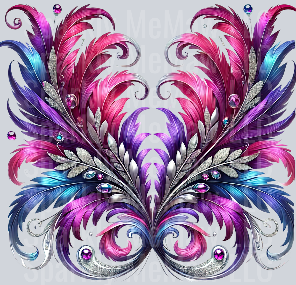 29 Fancy Feathers UV DTF Clip Art Decal