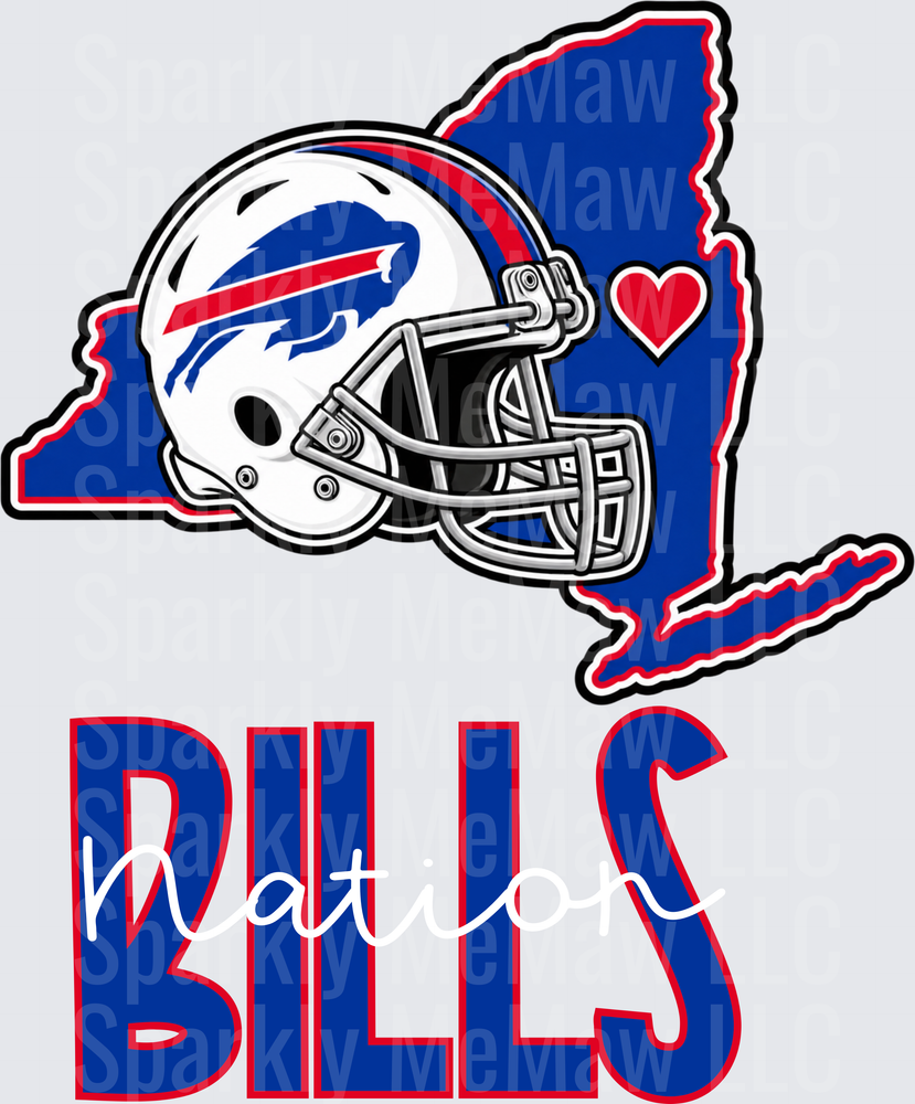Buffalo Bills New York State UV DTF Decal