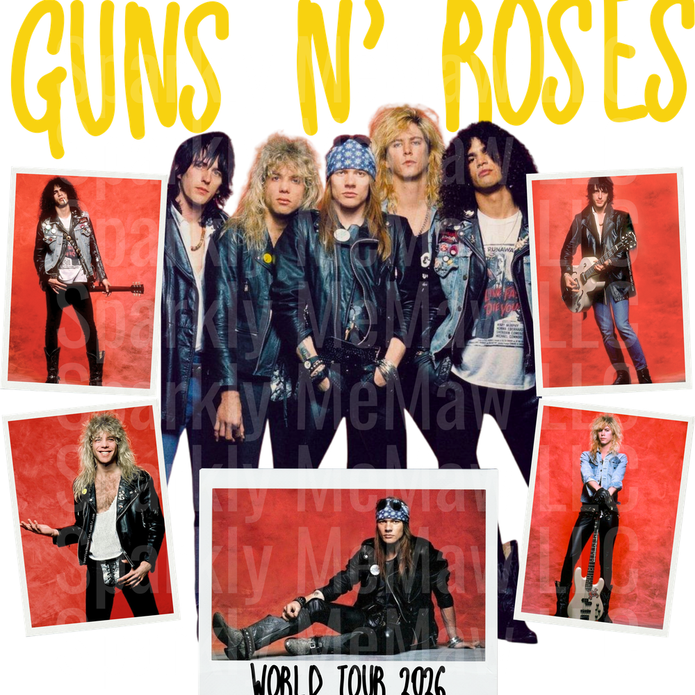 GUNS N ROSES TOUR 1 UV DTF Decal