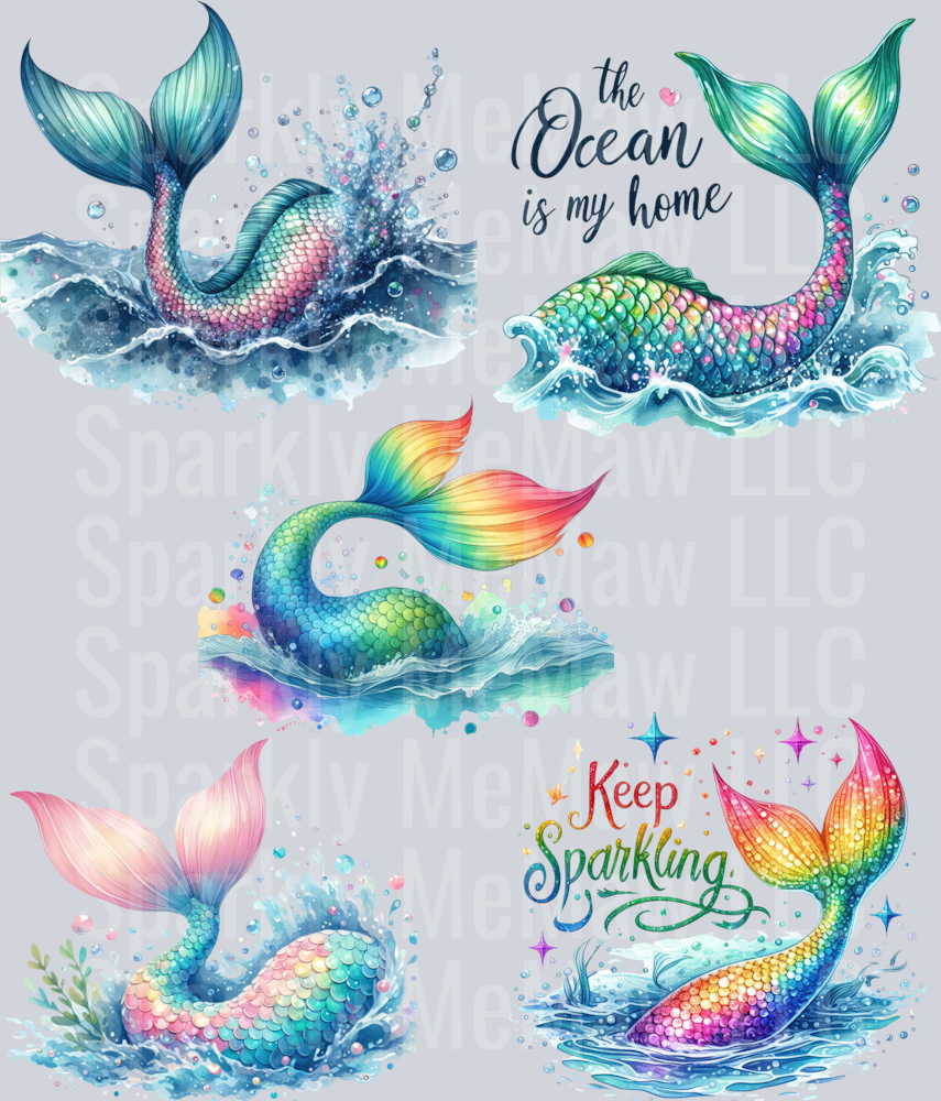 MermaidTail.UV DTF Element Sheet