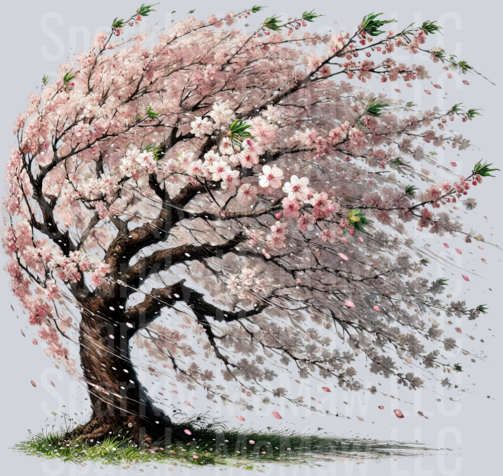 23 Cherry Blossoms set 2 UV DTF Clip Art Decal