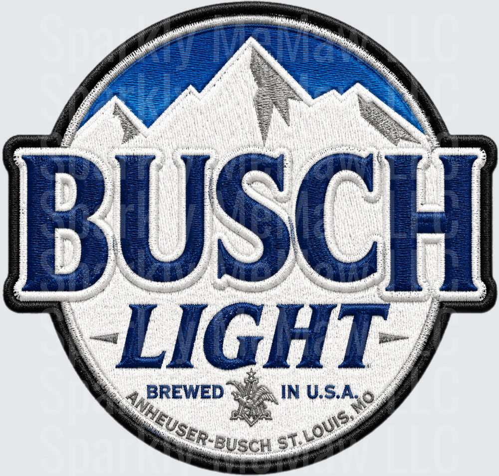Busch Light Beer Logo Mountain Design UV DTF Decal