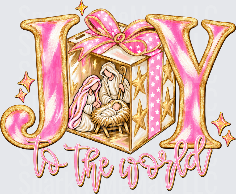 Joy To The World Nativity UV DTF Decal