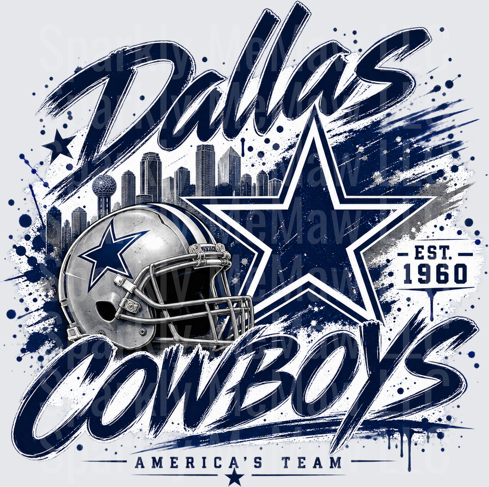 Dallas Cowboys America's Team UV DTF Decal