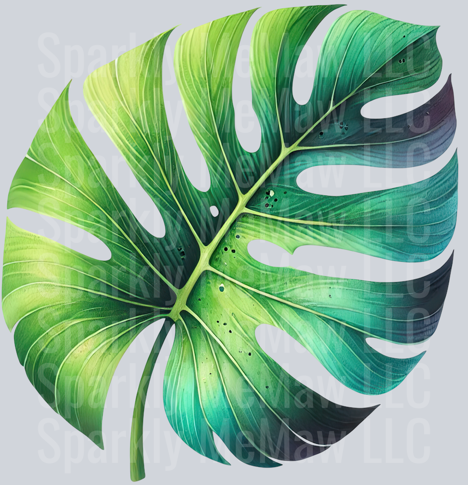 18 Tropical Leaves Clipart Decal