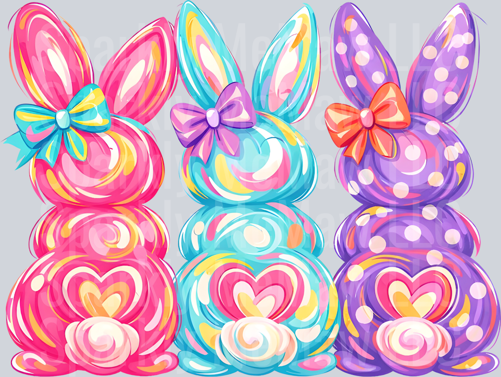 Bunny Coquette Bow UV DTF Decal