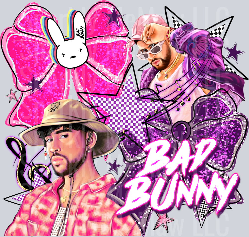 Bad bunny UV DTF Decal