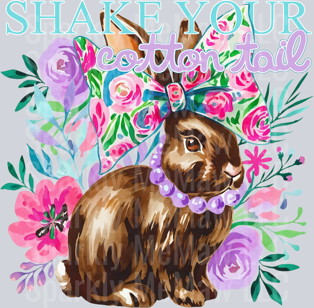 Shake your Cotton Tail UV DTF Decal