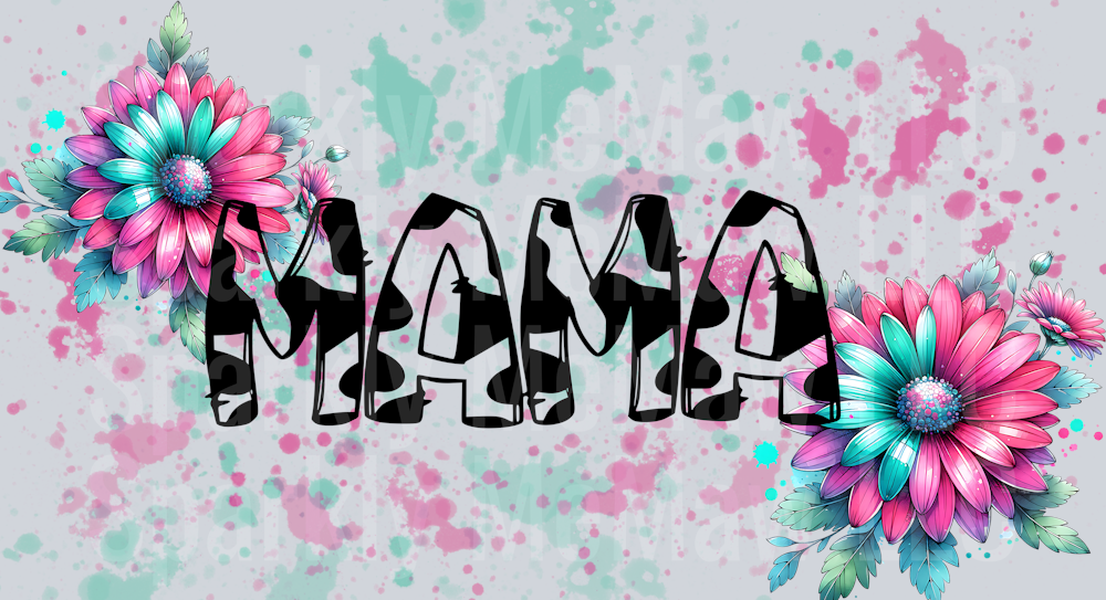 MAMA Cow print 16 oz UV DTF Wrap