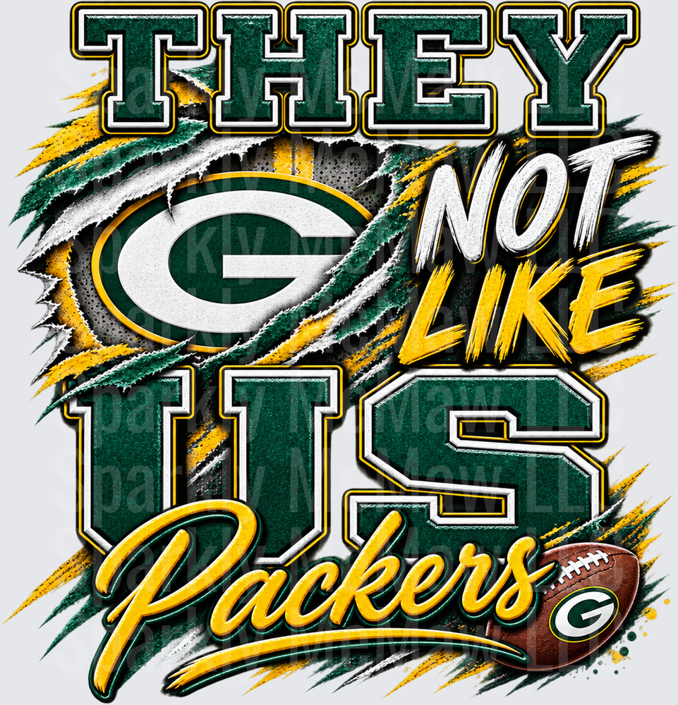 They Not Like Us Packers DTF Transfer for Fabrics