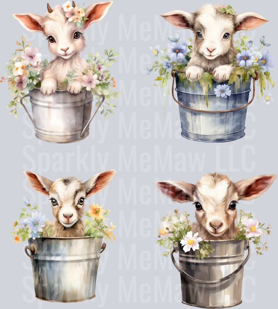 Baby Goats UV DTF Element Sheet