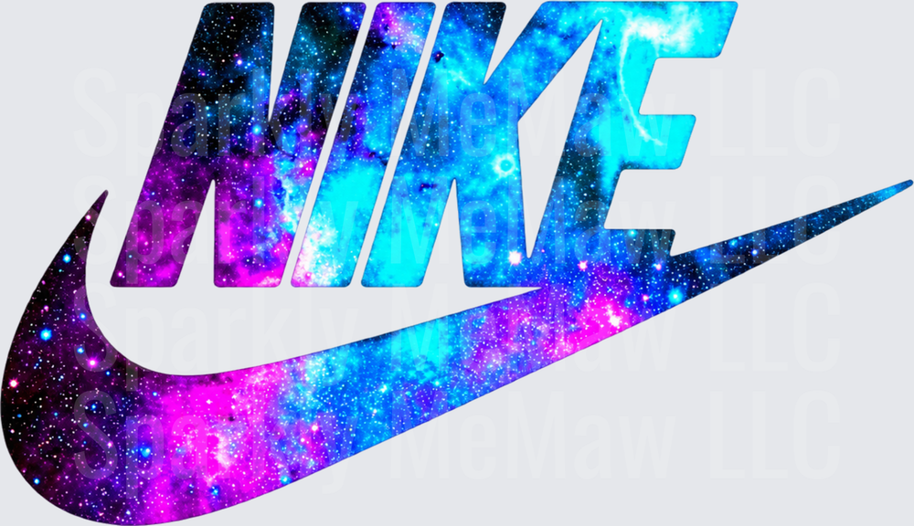 Nike Galaxy Swoosh UV DTF DECAL (HARD SMOOTH SURFACE)