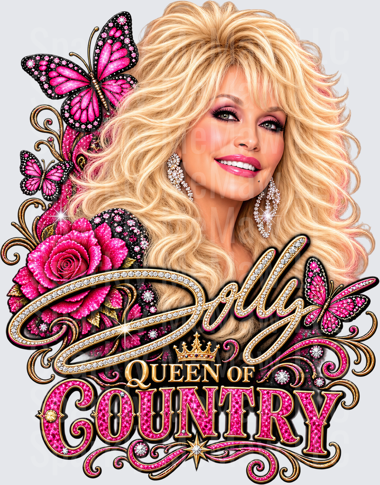 Dolly Queen of Country UV DTF Decal