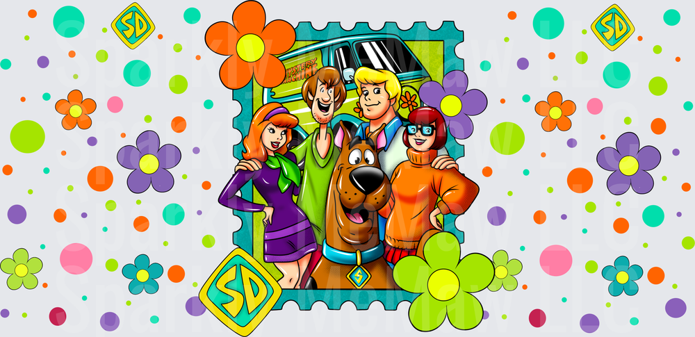 Scooby-Doo Gang Stamp is a UV DTF 16 OZ Wrap