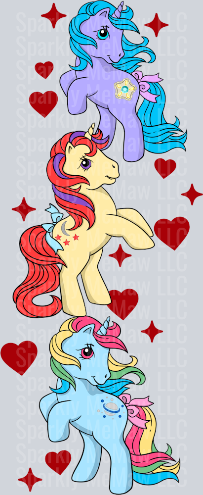 Pony sleeve UV DTF Decal