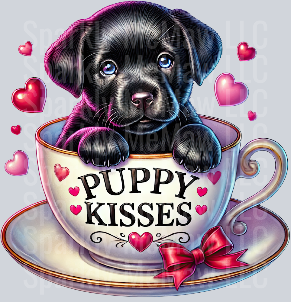 Valentines Cup Puppy 12 UV DTF Decal