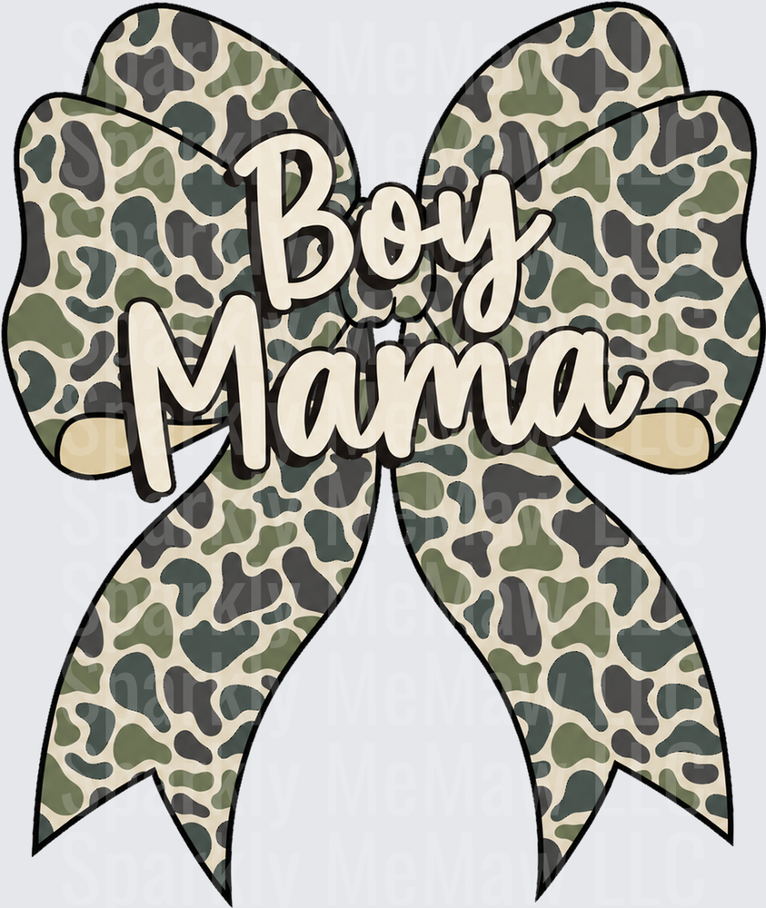 Boy Mama Camo Bow UV Decal Decal