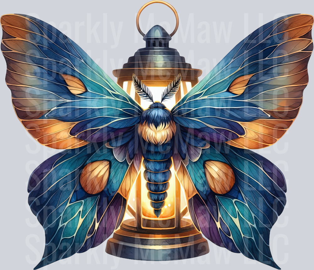 19 Nocturne Moth ClipArt Decal
