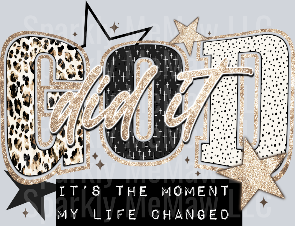 God did it DTF Transfer