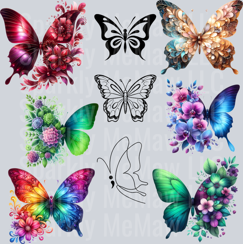 butterfly sheet 10x10