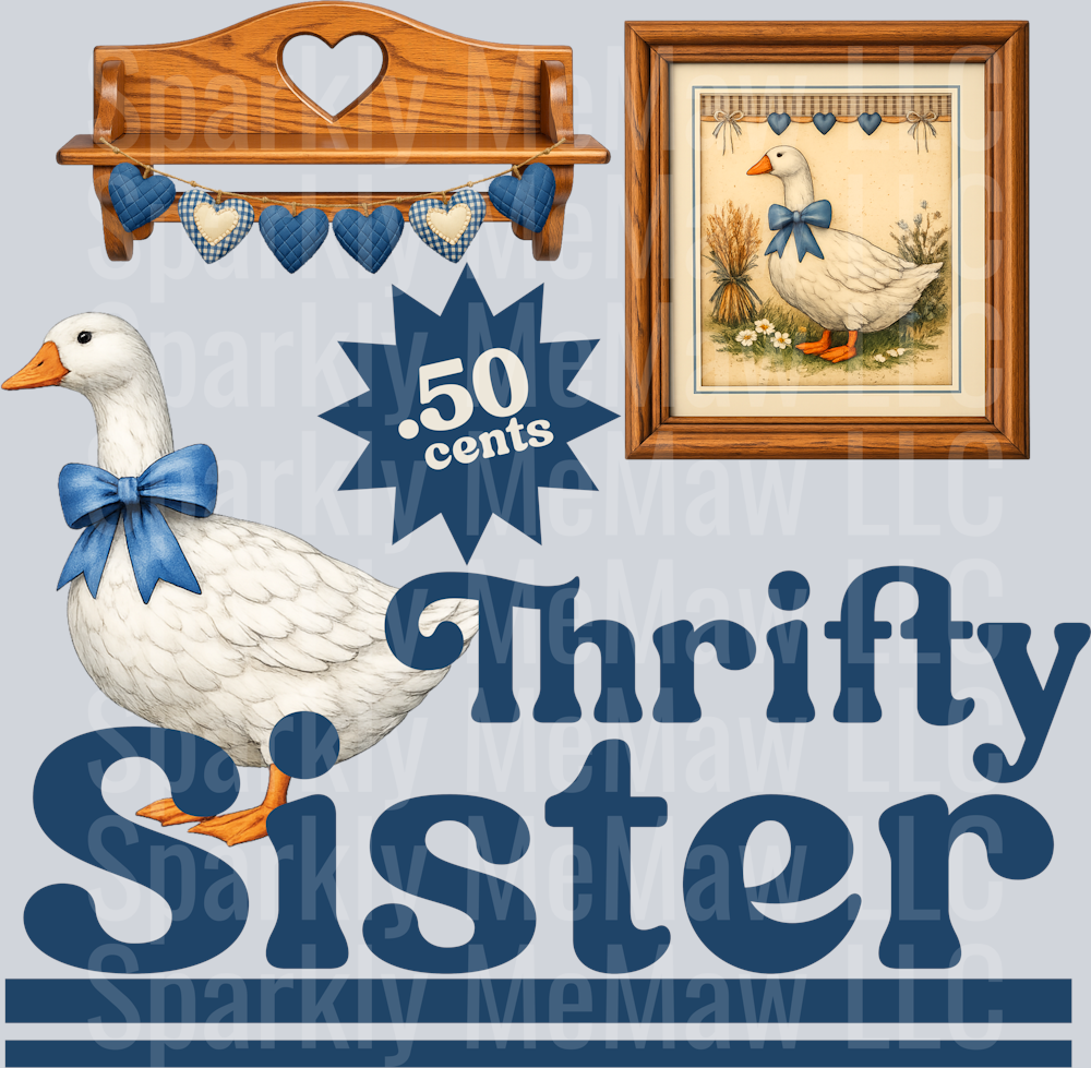 Thrifty Sister UV DTF Decal