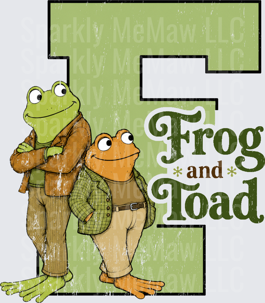 Frog and Toad DTF Transfer for Fabrics