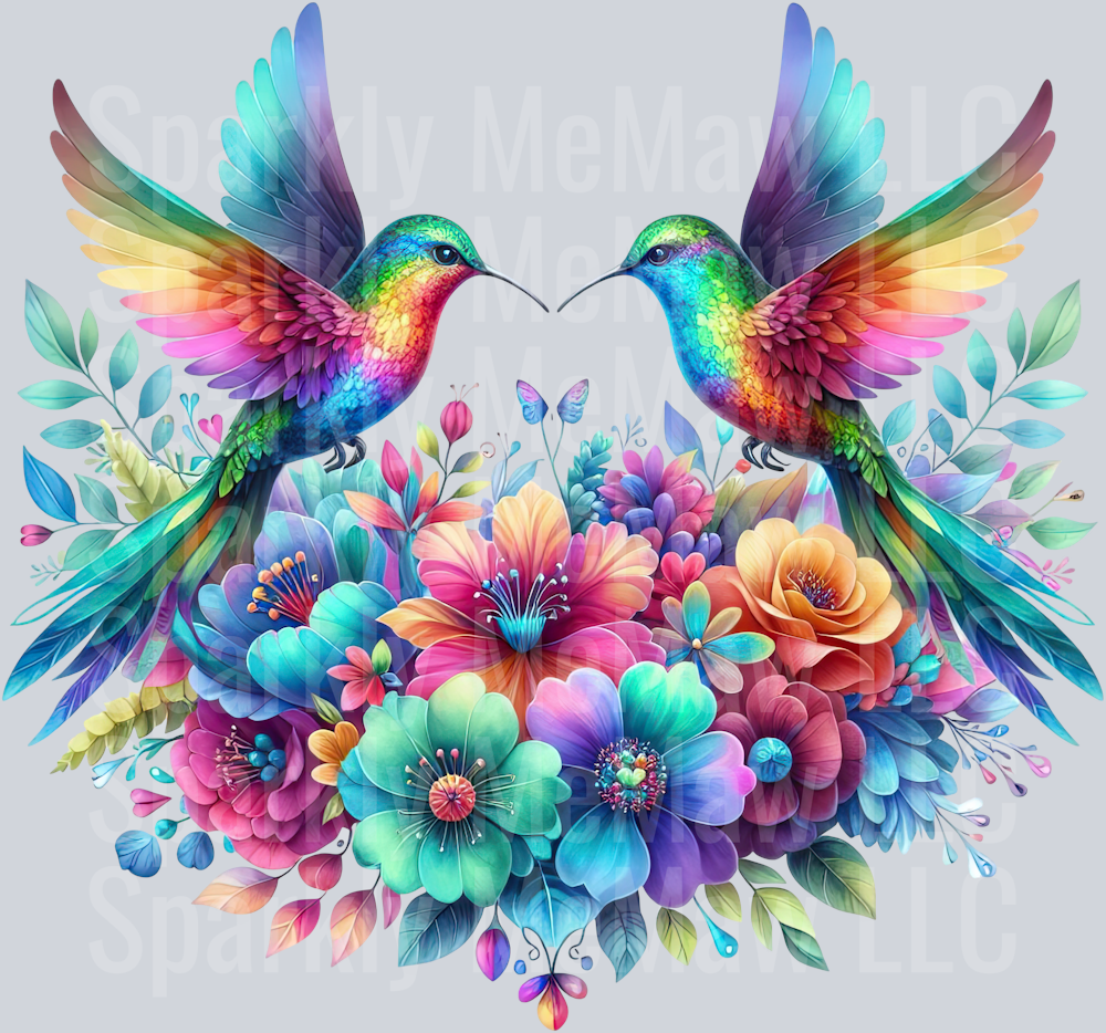 64 Hummingbird Clip Art UV DTF Decal