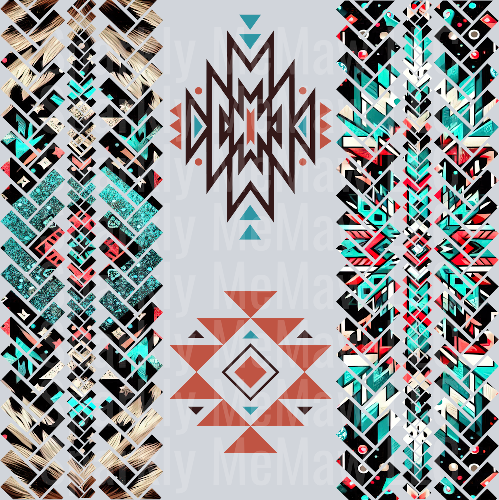 Small Twisted herringbone aztec UV DTF Sheet