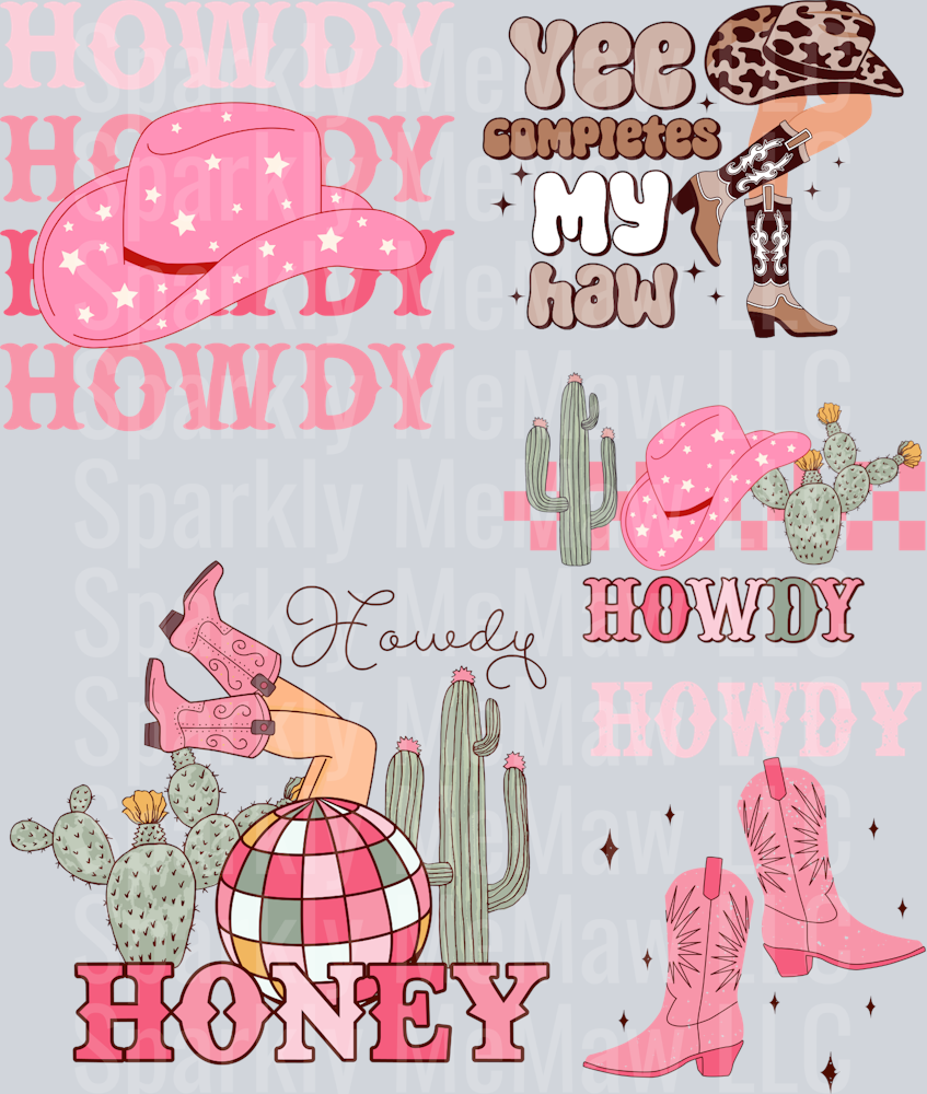 Howdy UV DTF Element Sheet