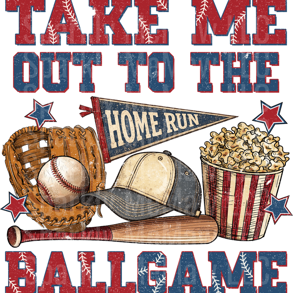 Take Me Out To The Ballgame UV DTF DECAL