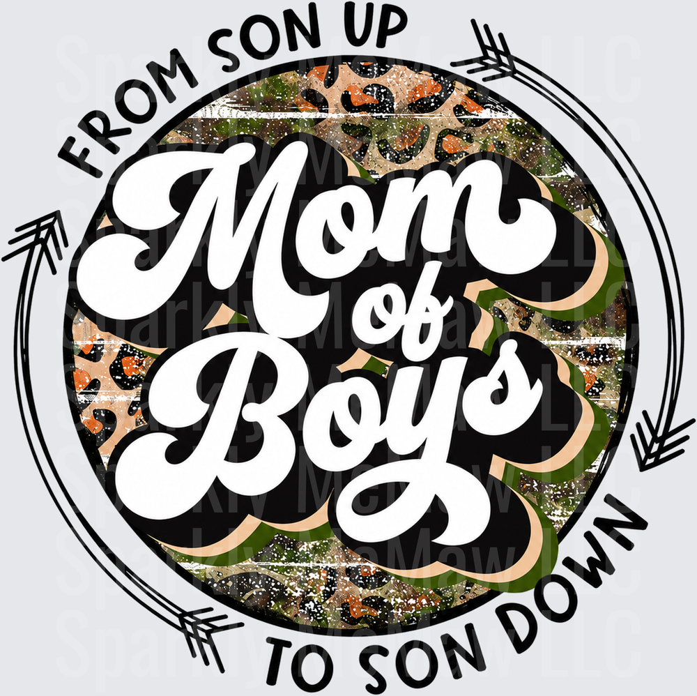 Mom of Boys Son Up UV Decal Decal