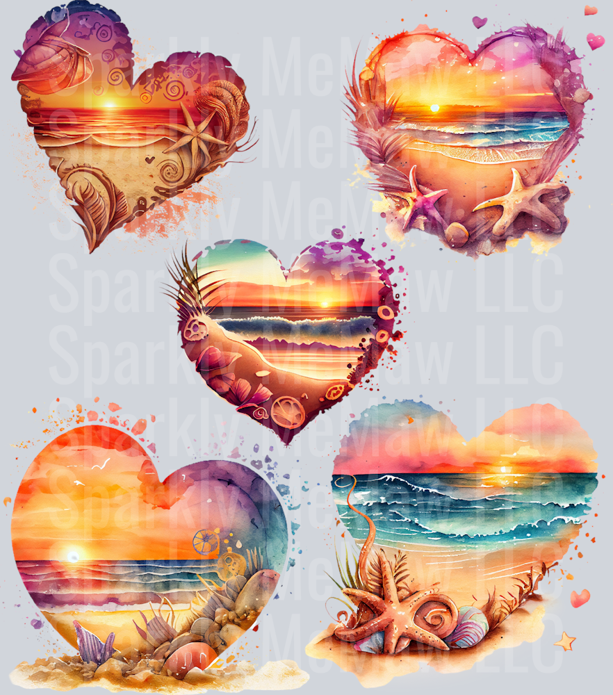 Beach.UV DTF Element Sheet