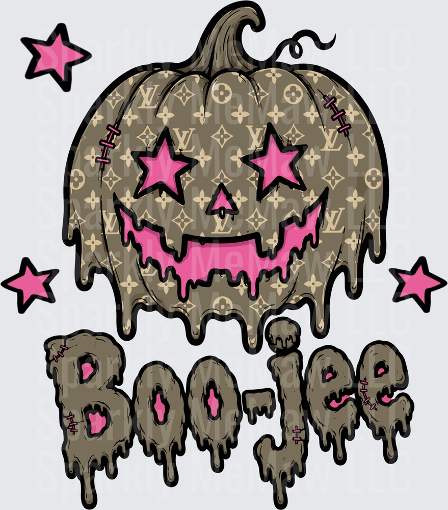 Boo-Jee LV Pumpkin Halloween UV DTF Decal