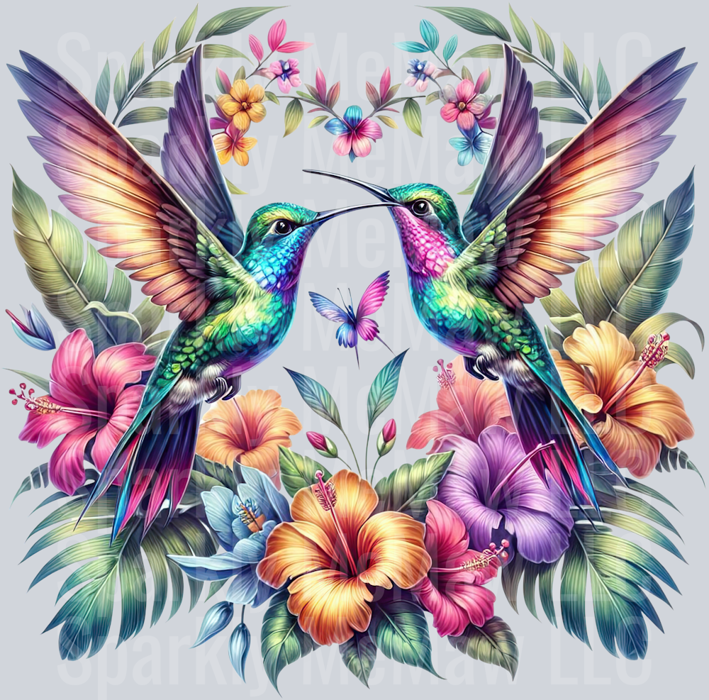 28 Hummingbird Clip Art UV DTF Decal