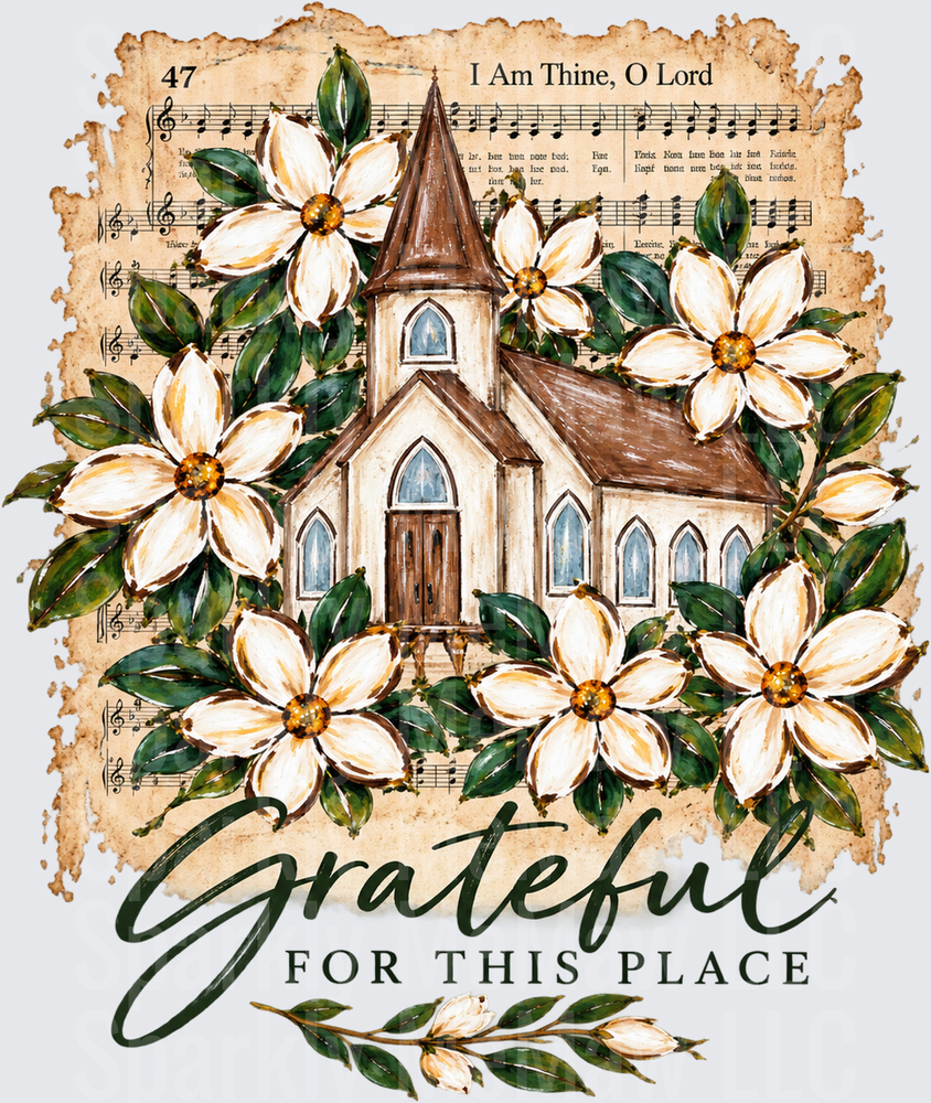 Grateful For This Place Church UV DTF Decal