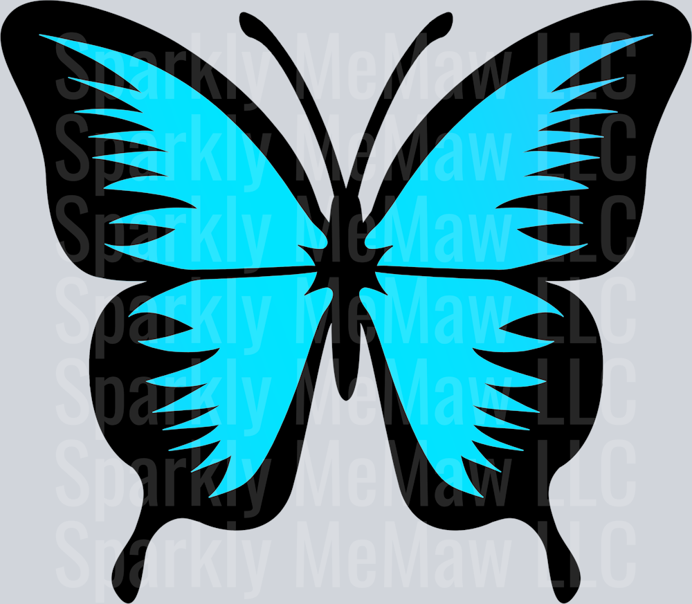 Colorful Butterfly Clipart Decal 12