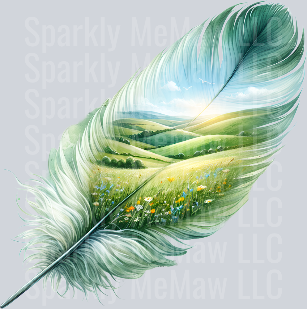 Artistic Feather 2 UV DTF Decal