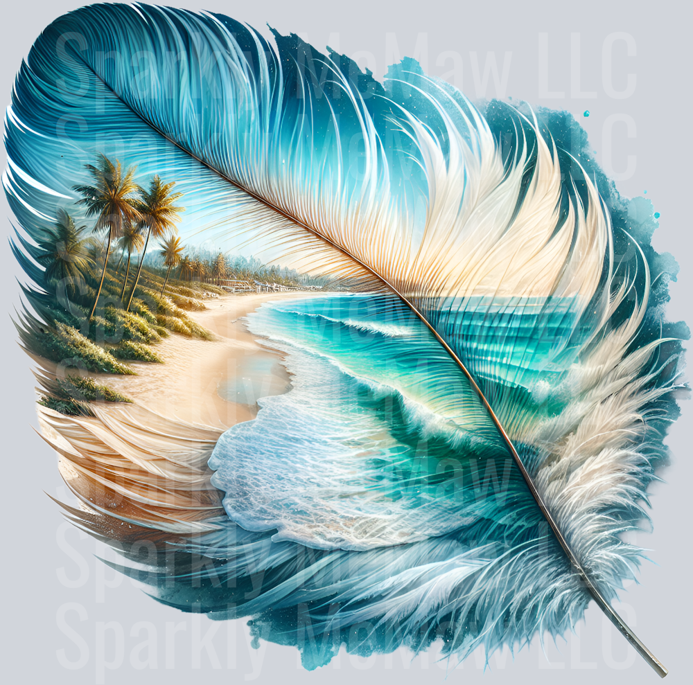 Artistic Feather 4 UV DTF Decal