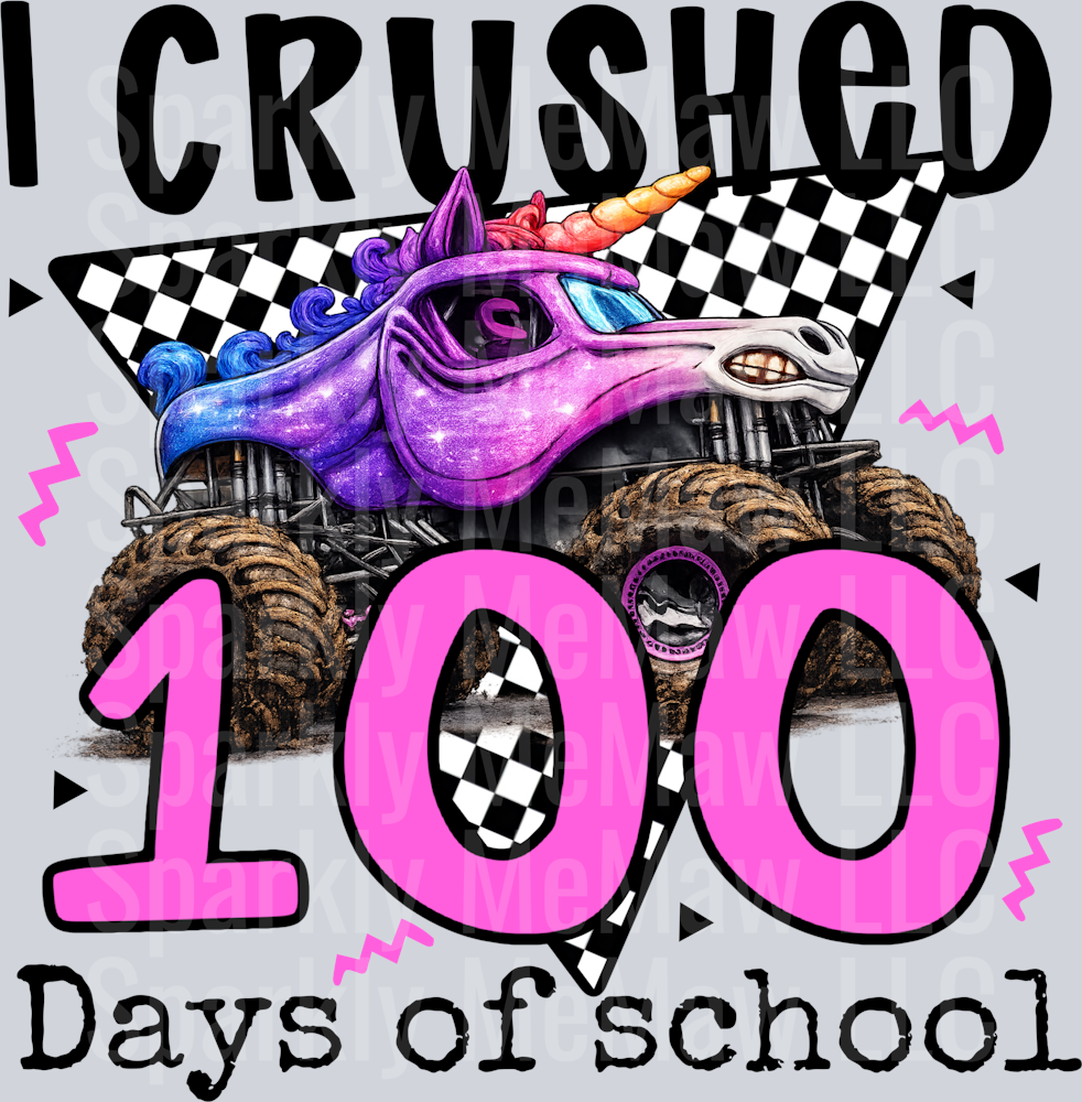 monster truck school UV DTF Decal