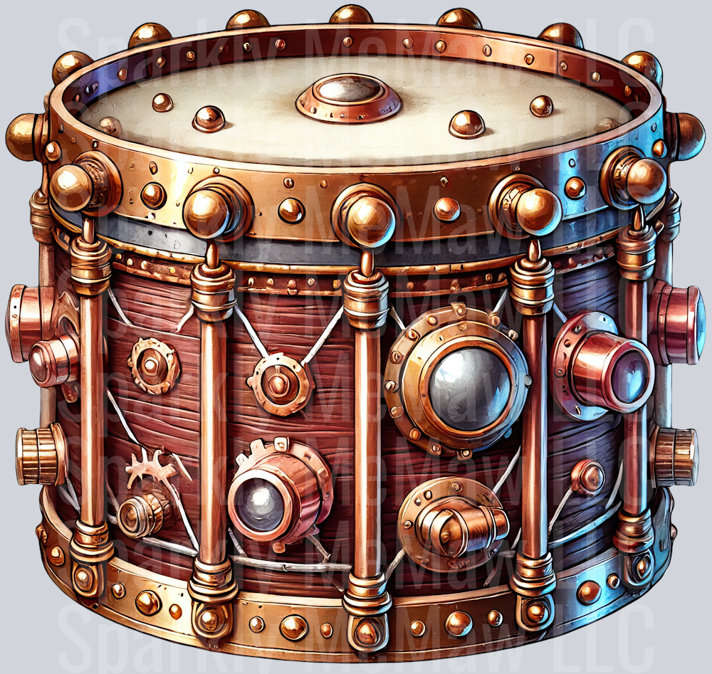 Musical Steampunk UV DTF Clip art Decal 7