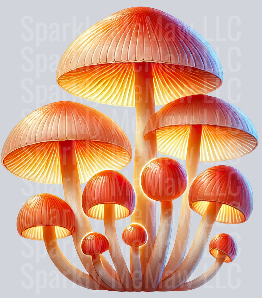 Fantasy Mushroom UV DTF Clipart Decal 4