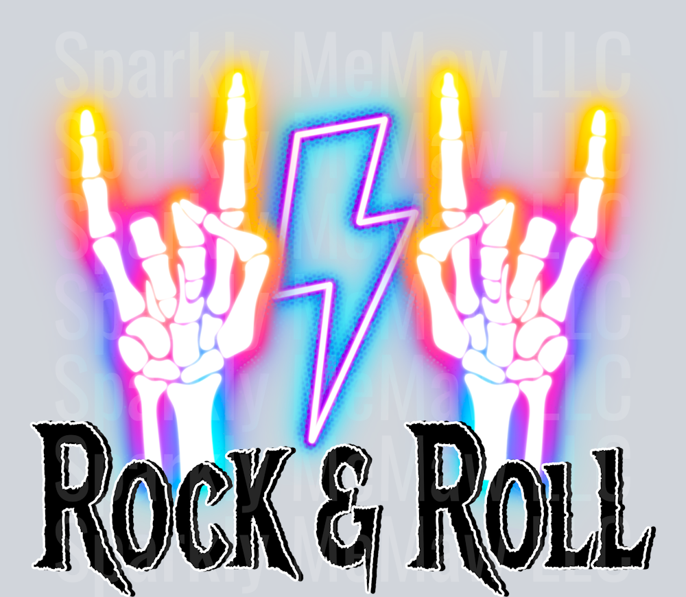 Rock and Roll UV DTF Decal