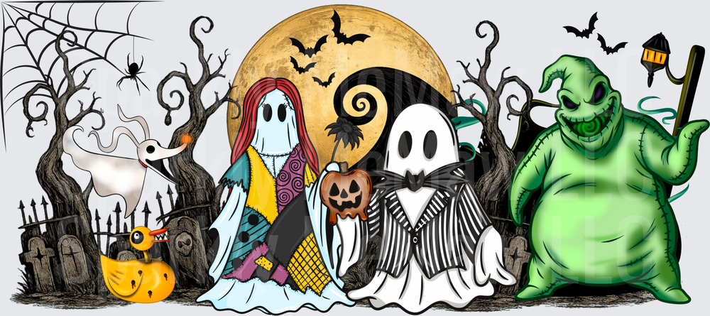 Nightmare Before Christmas Ghost Wrap UV DTF 16 OZ Wrap
