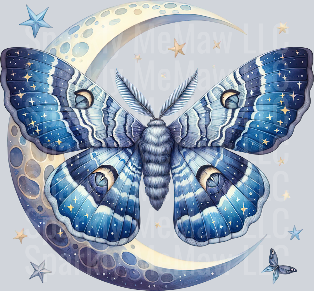 13 Nocturne Moth ClipArt Decal