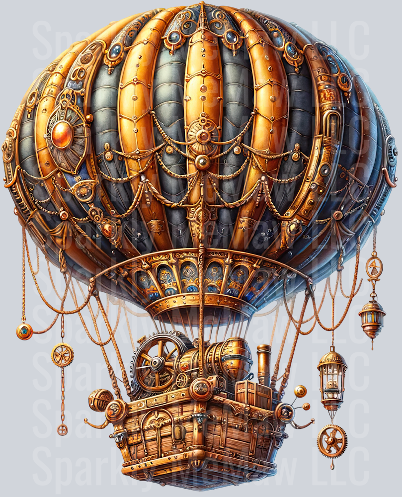 Steampunk Clip Art UV DTF Decal 10
