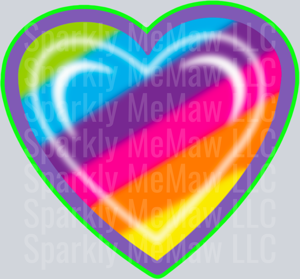 LF Vintage Heart UV DTF Decal
