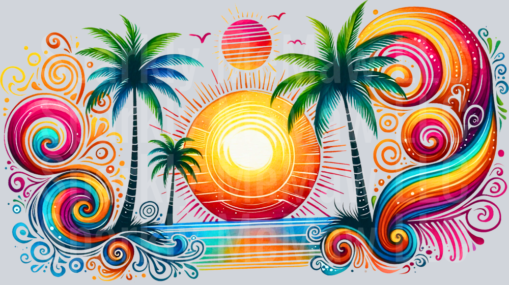 Sunset1 16 oz UV DTF Wrap